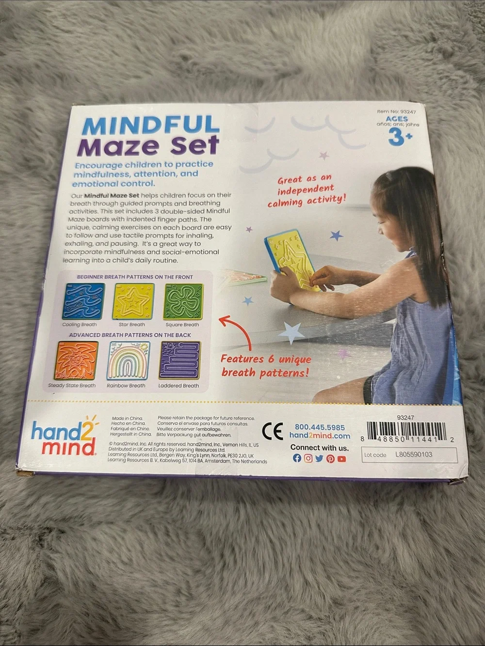 Mindful Maze Set - Blue/Orange/Yellow Breathing Boards for Kids